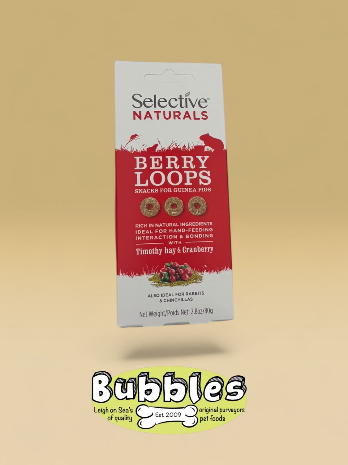 Selective Naturals Berry Loops with Timothy Hay &amp; Cranberry (80g)