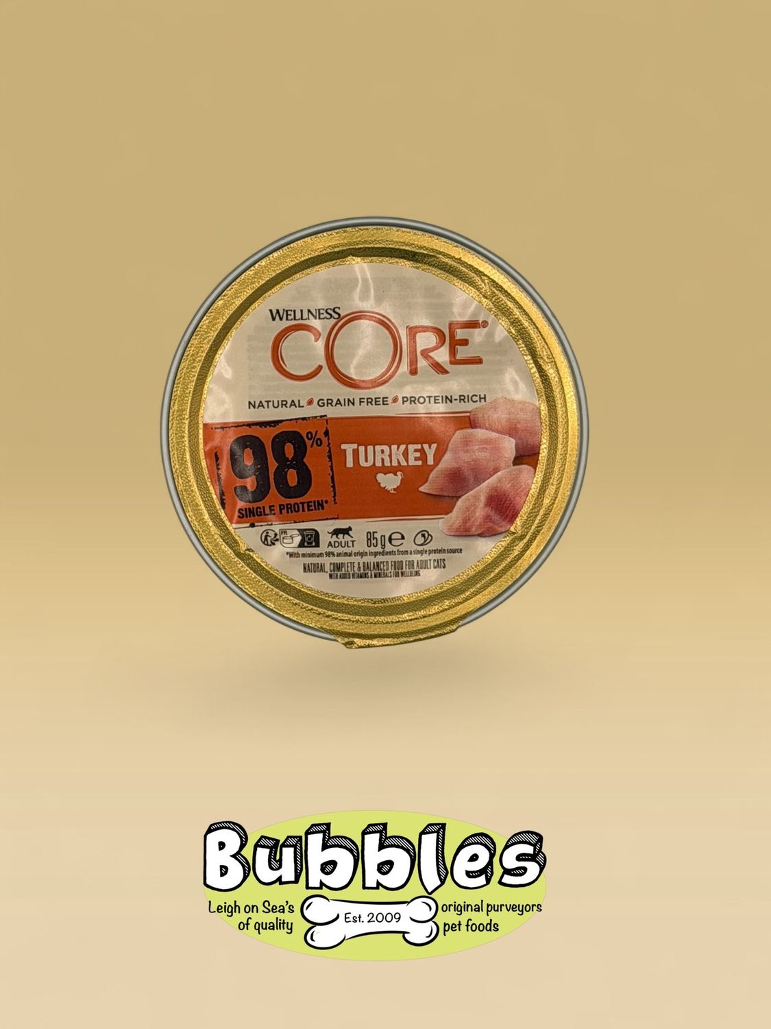 Wellness CORE Cat Wet Adult 98% Single Protein Turkey (85g)