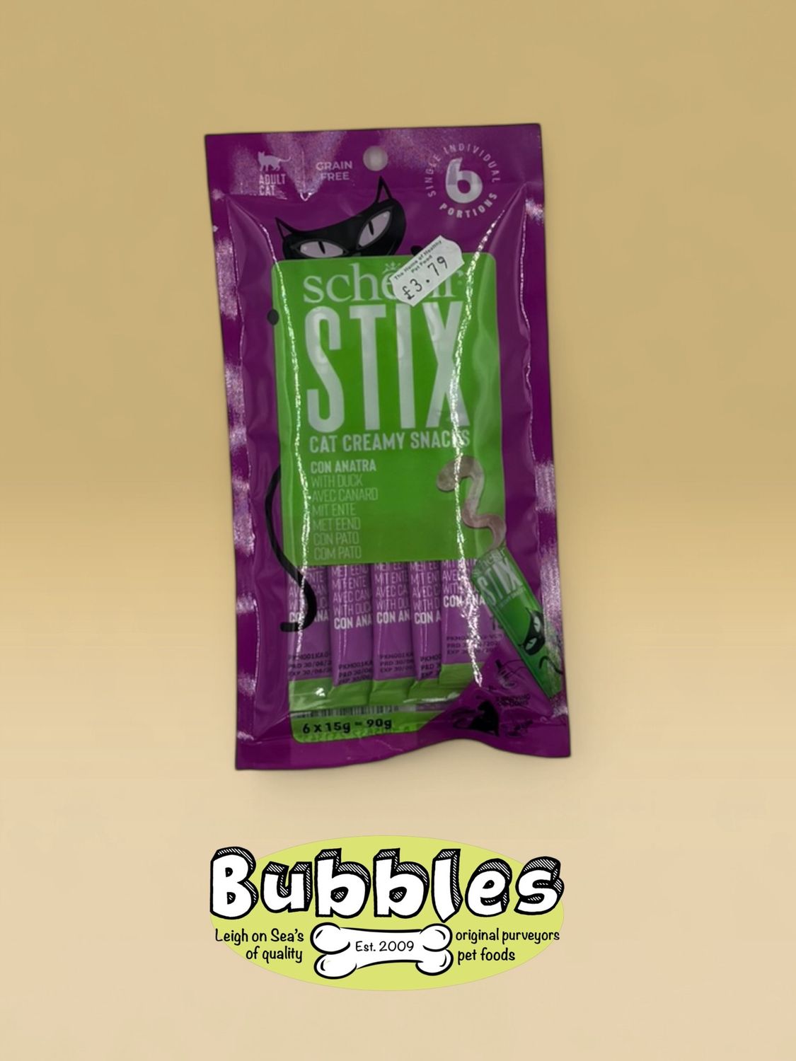 Schesir Stix Adult Cat Duck (6 x 15g)