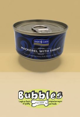 Fish4Cats Finest Mackerel With Shrimp (70g)