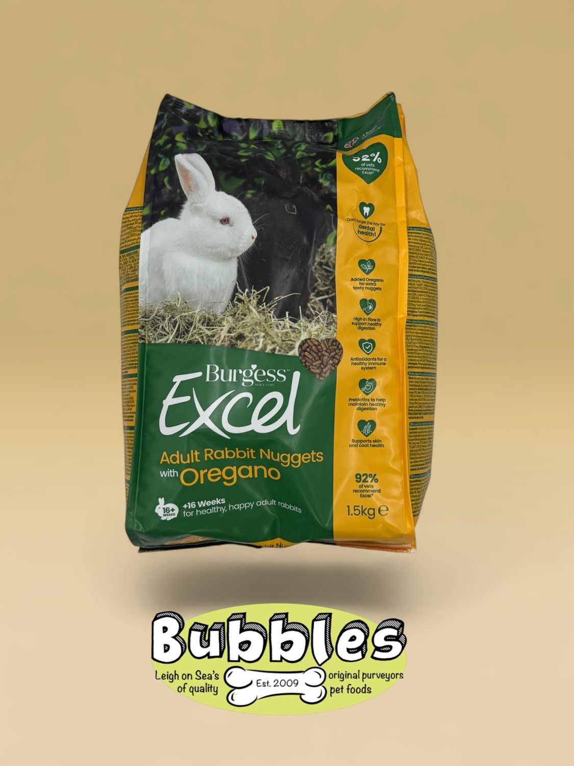 Burgess Excel Adult Rabbit Nuggets with Oregano (1.5kg)