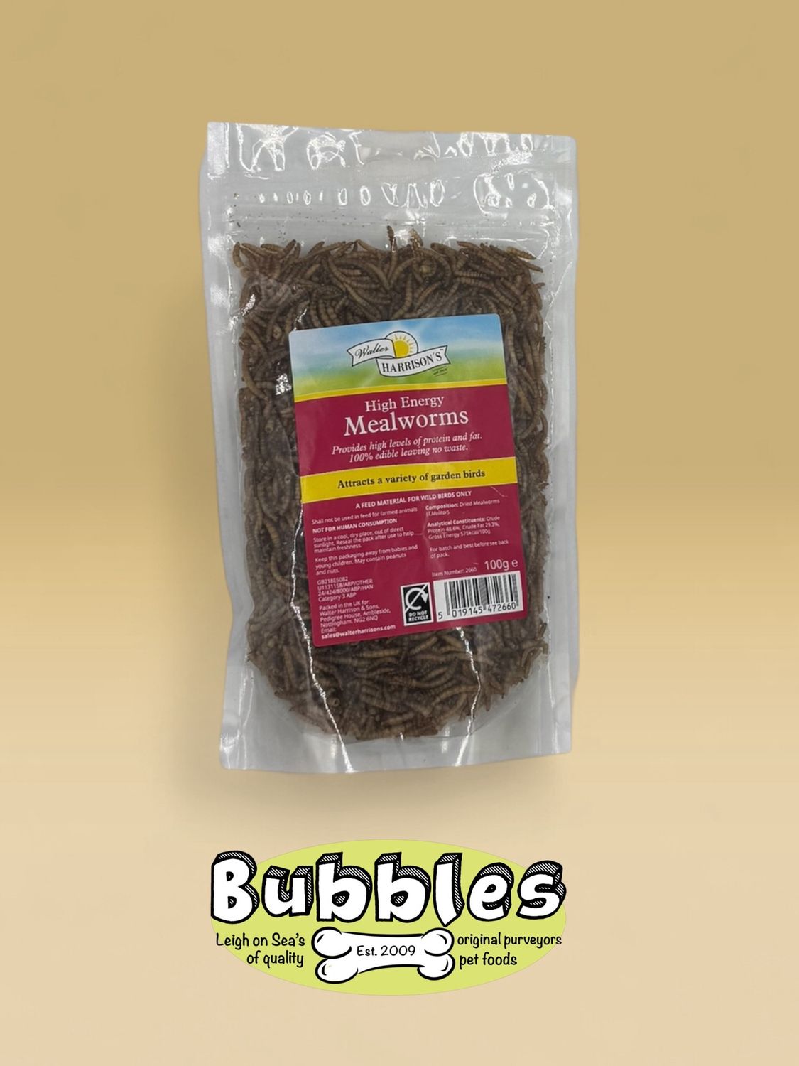 Harrisons High Energy Mealworms (100g)