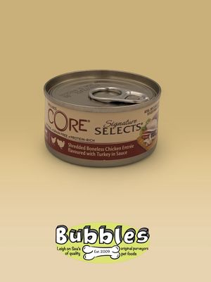 Wellness CORE Cat Wet Adult Signature Selects Shredded Boneless Chicken Entree Turkey in Sauce (79g)