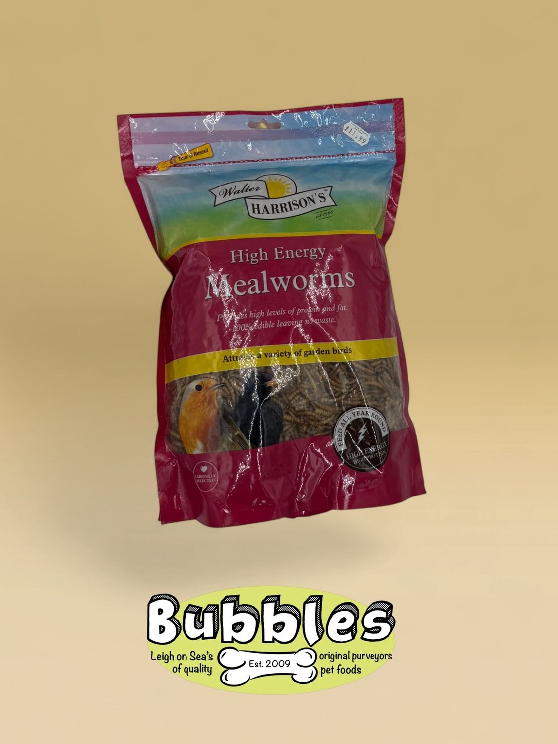 Harrisons High Energy Mealworms (500g)