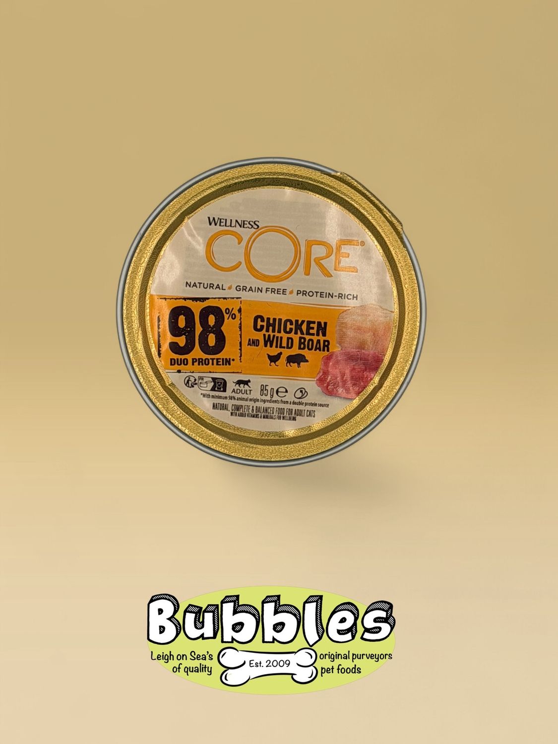 Wellness CORE Cat Wet Adult 98% Duo Protein Chicken &amp; Wild Boar (85g)