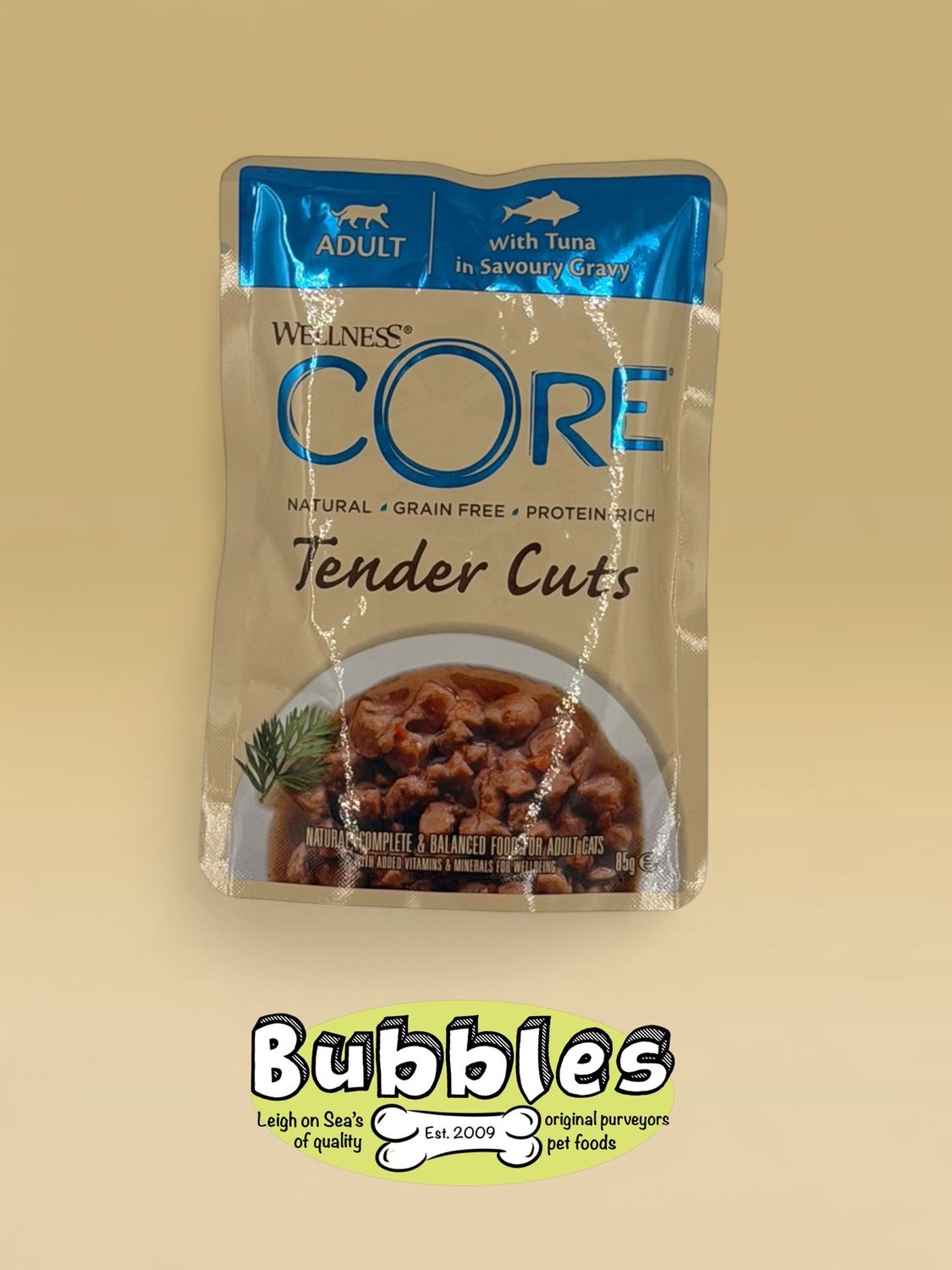 Wellness CORE Cat Wet Adult Tender Cuts Tuna in Savoury Gravy Recipe (85g)