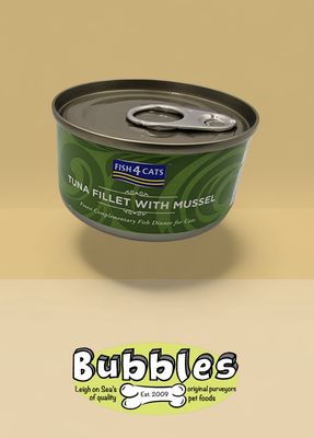 Fish4Cats Finest Tuna Fillet With Mussel (70g)