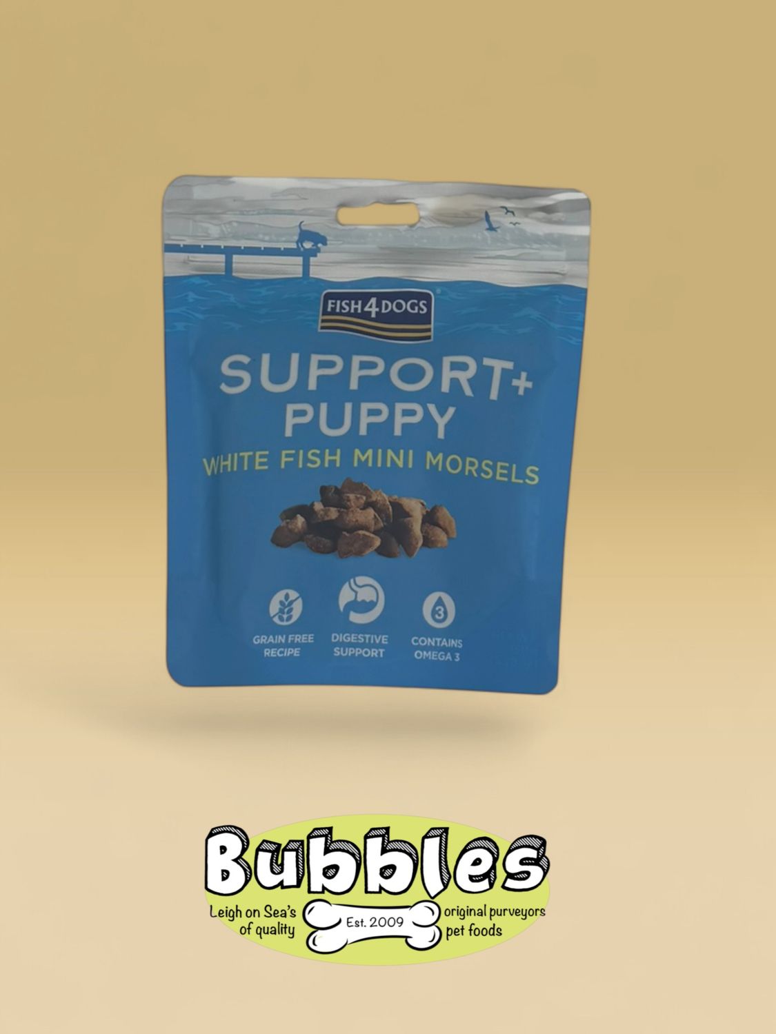 Fish4Dogs Support+ Puppy White Fish Morsels Digestion (150g)