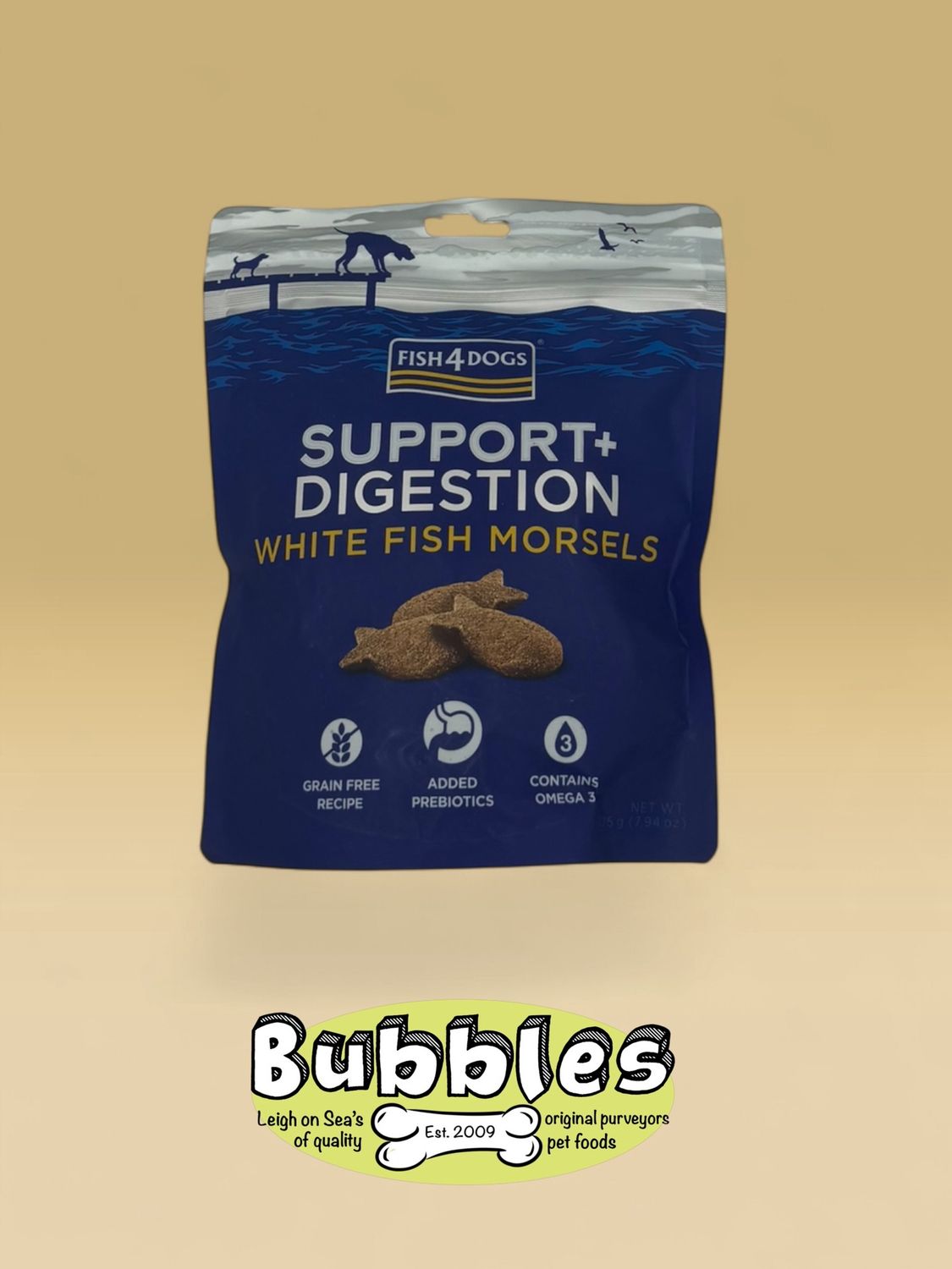Fish4Dogs Support+ Digestion White Fish Morsels (225g)