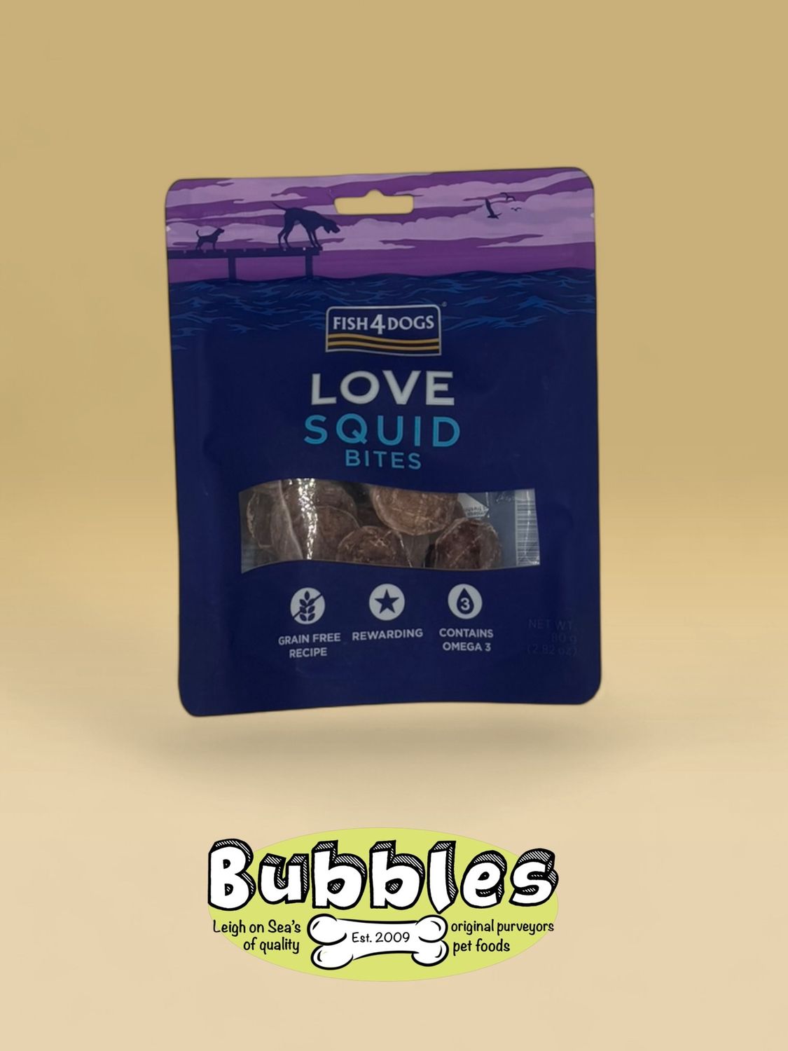 Fish4Dogs Love Squid Bites (80g)