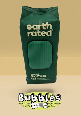 Earth Rated Pet Grooming Dog Wipes Unscented (100pc)