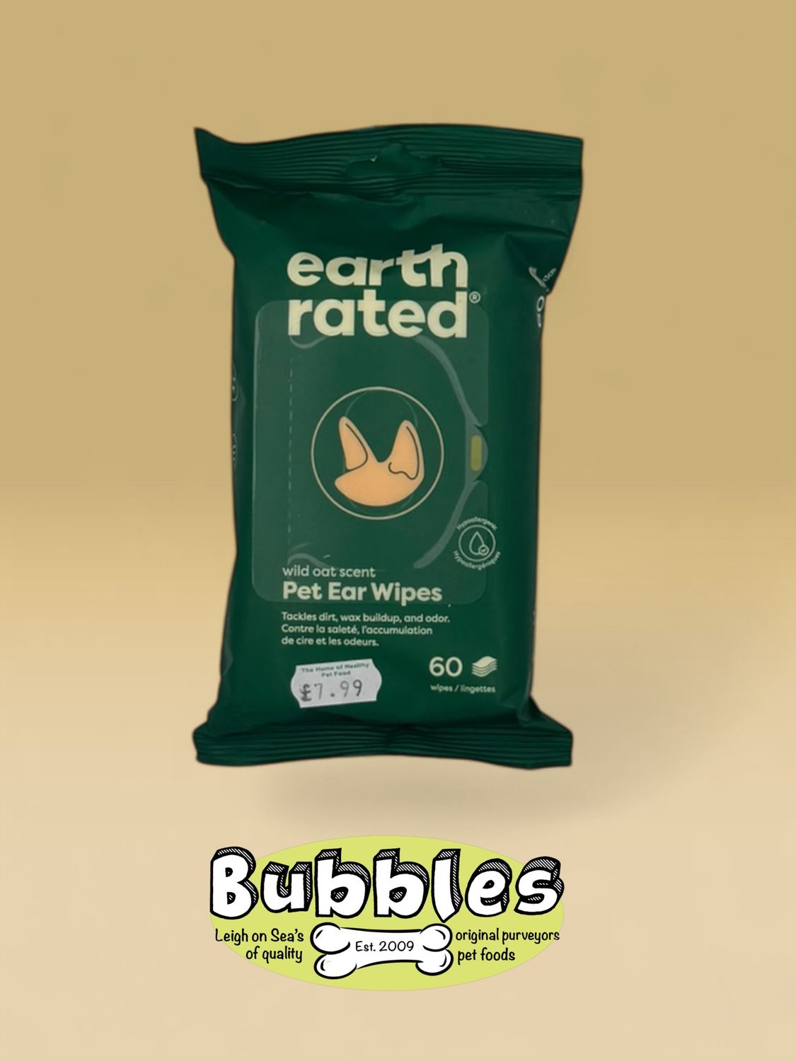 Earth Rated Ear Wipes (60pc)