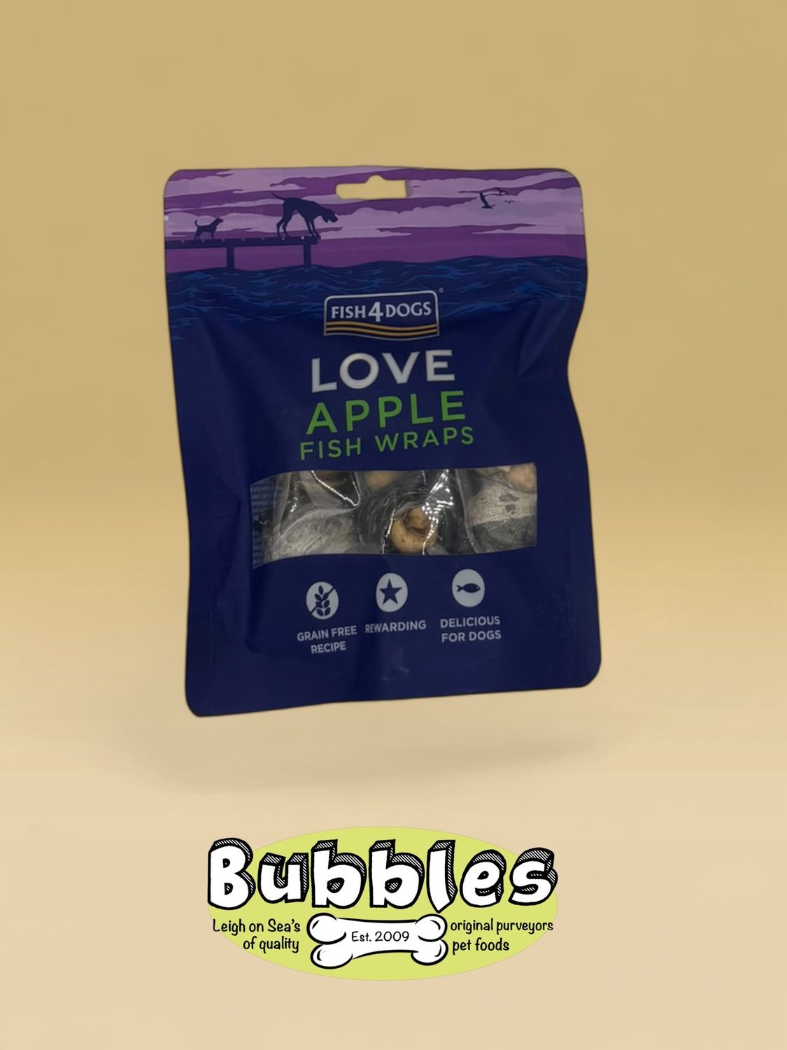 Fish4Dogs Love Apple Fish Wraps (90g)