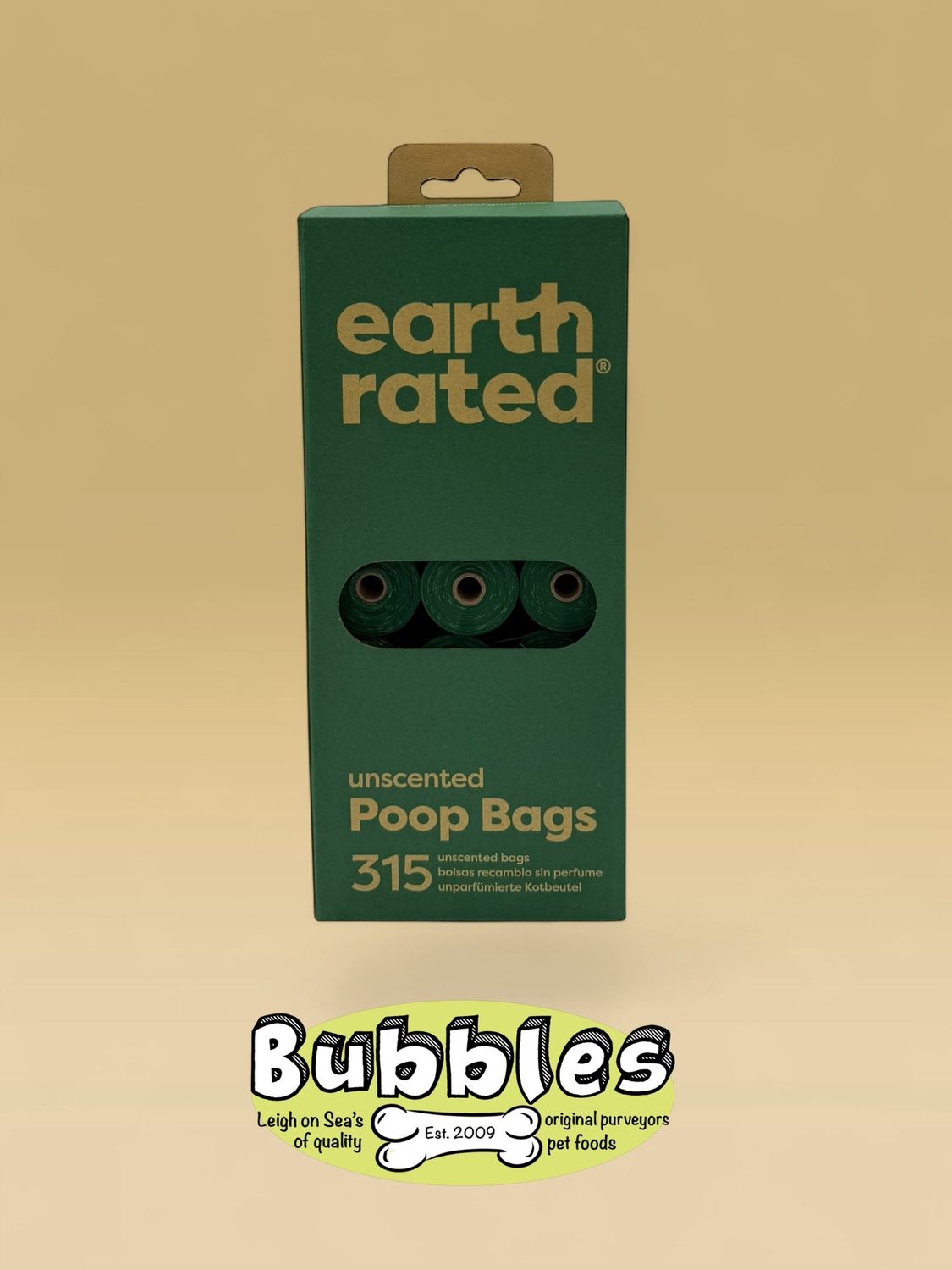 Earth Rated Poop Bags on 21 Refill Rolls Unscented (315pc)