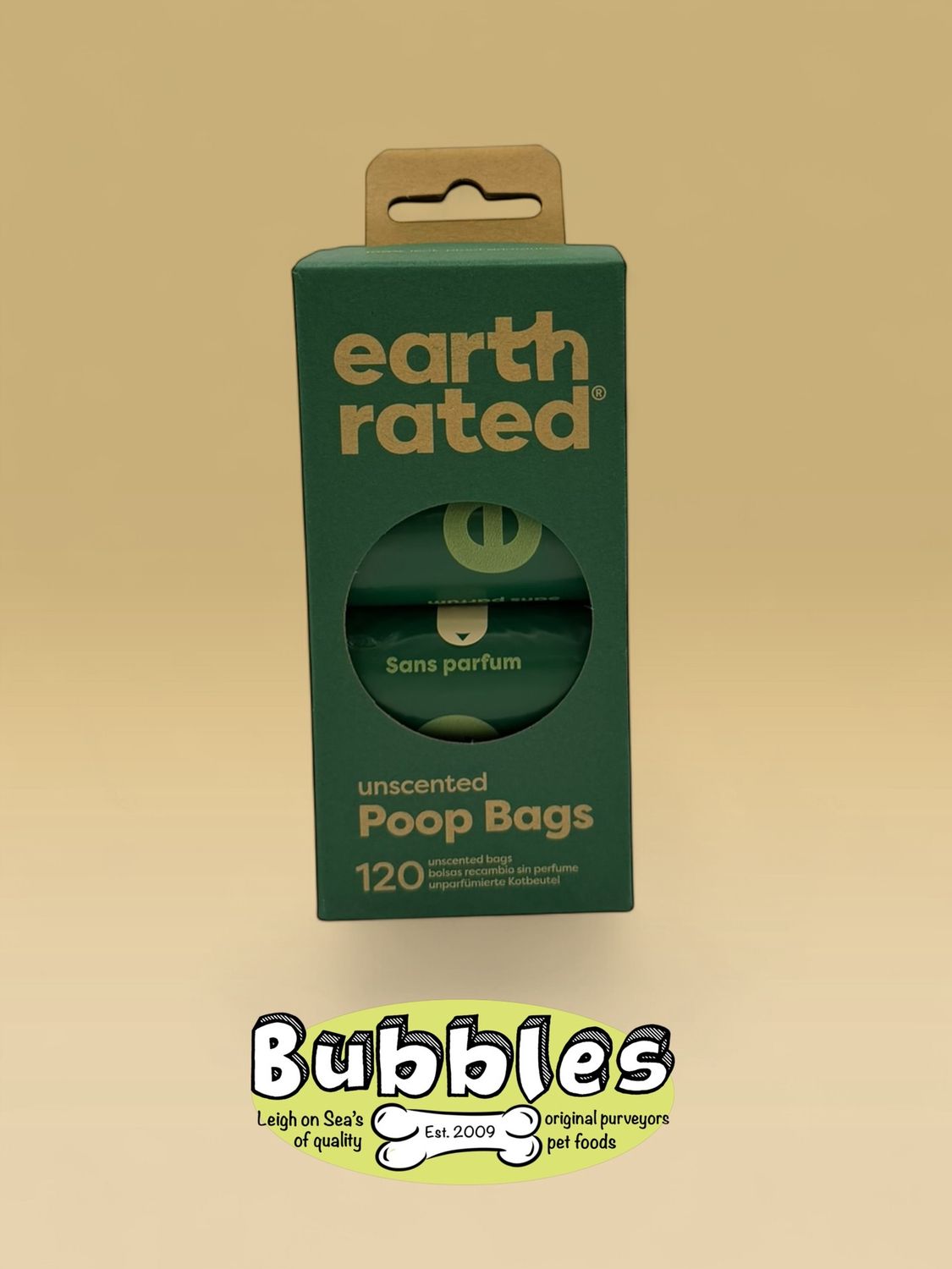 Earth Rated Poop Bags on 8 Refill Rolls Unscented (120pc)