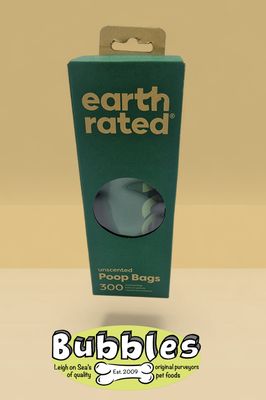 Earth Rated Poop Bags on a Large Single Roll Unscented (300pc)