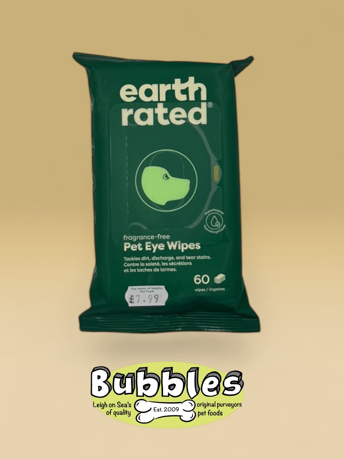 Earth Rated Eye Wipes (60pc)