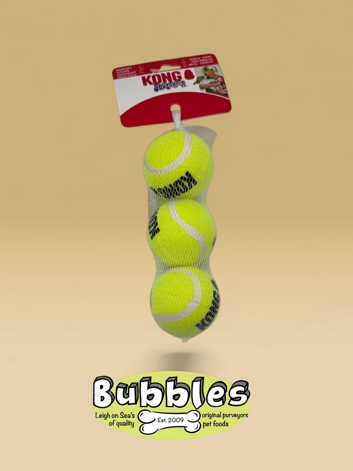 KONG Air Squeaker Tennis Ball (3pc) (Medium)