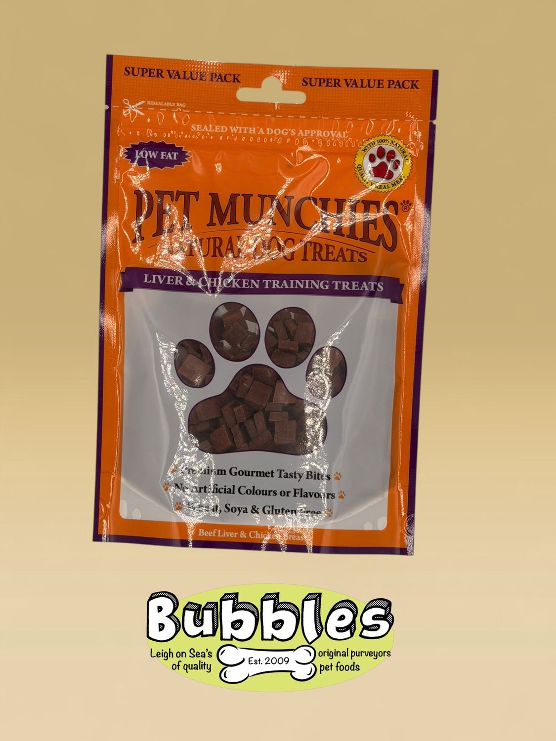 Pet Munchies Dog Training Treats Liver and Chicken (150g)