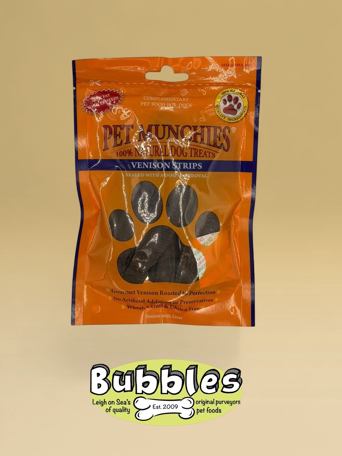 Pet Munchies Venison Strips 75g