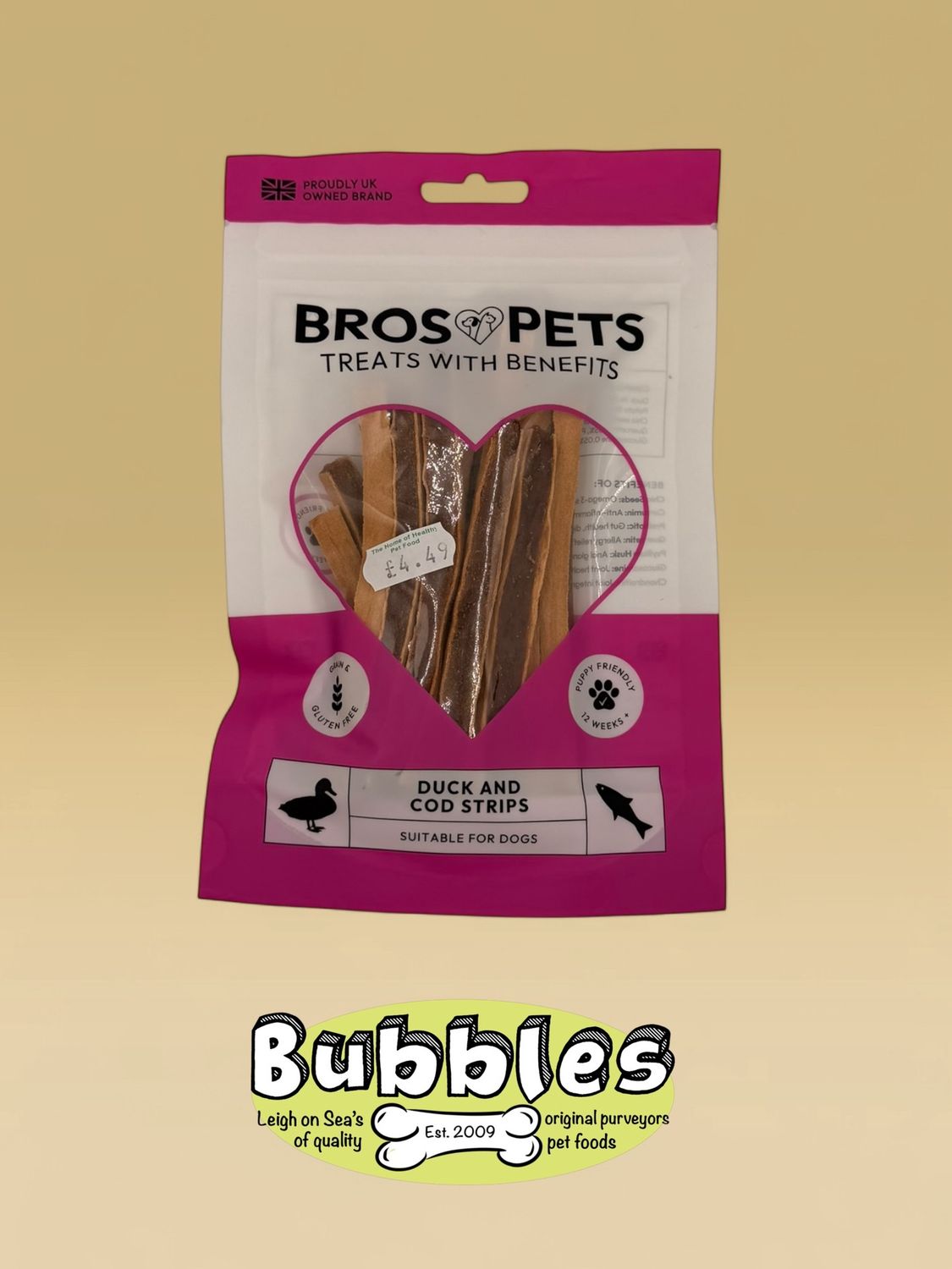 Bros Pets Duck and Cod Strips (100g)