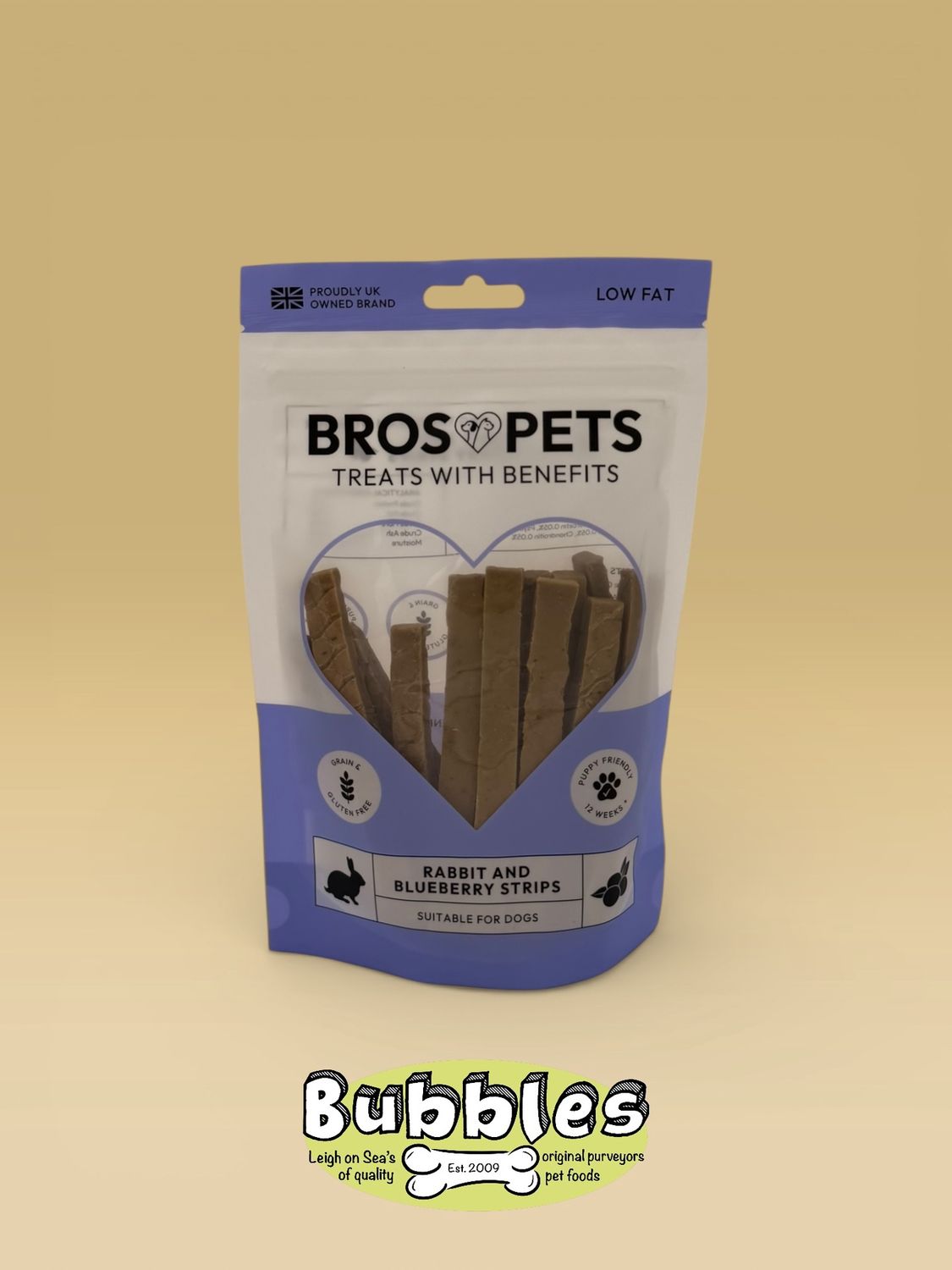 Bros Pets Rabbit and Cranberry Strips (100g)