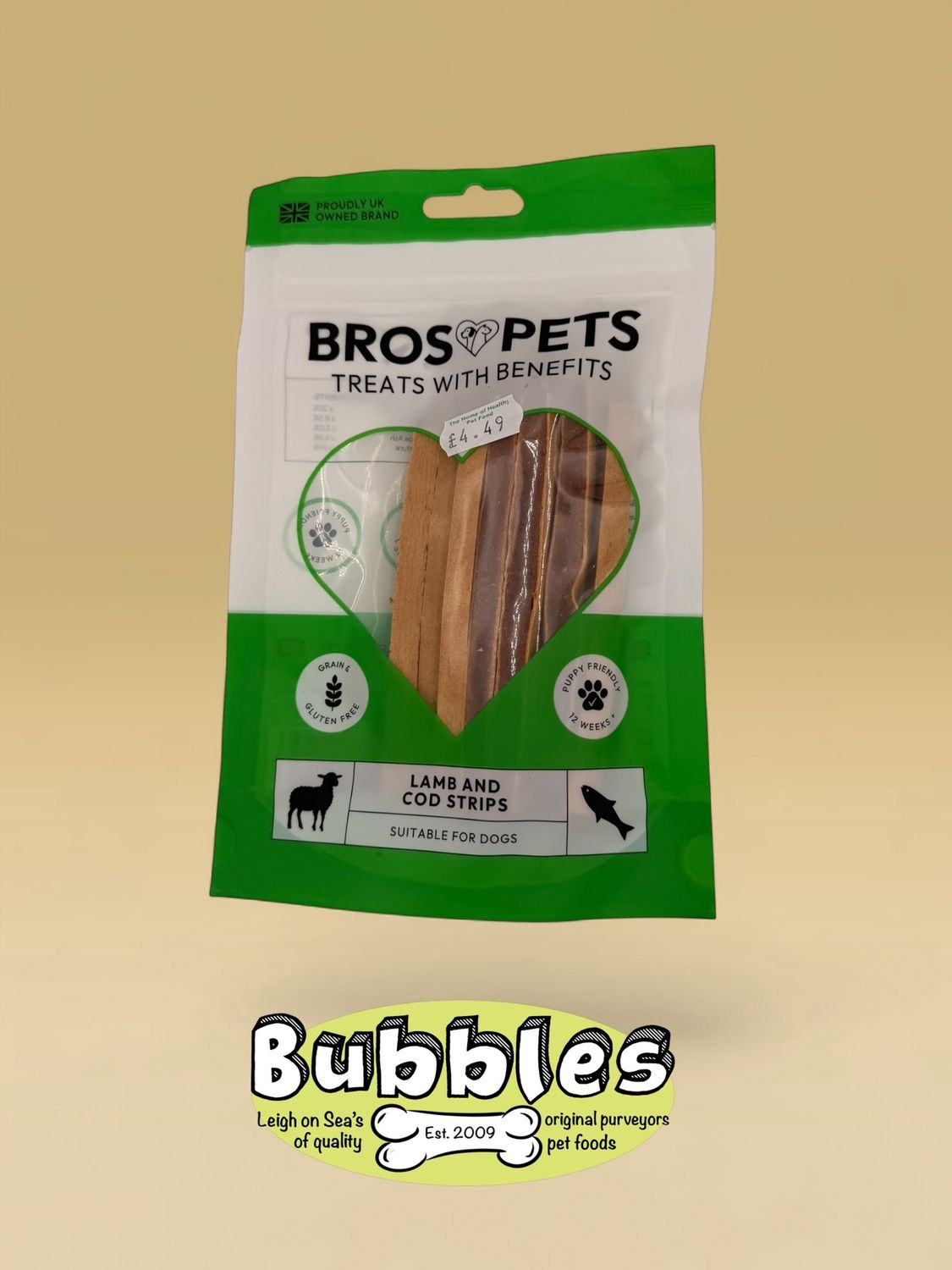Bros Pets Lamb and Cod Strips (100g)