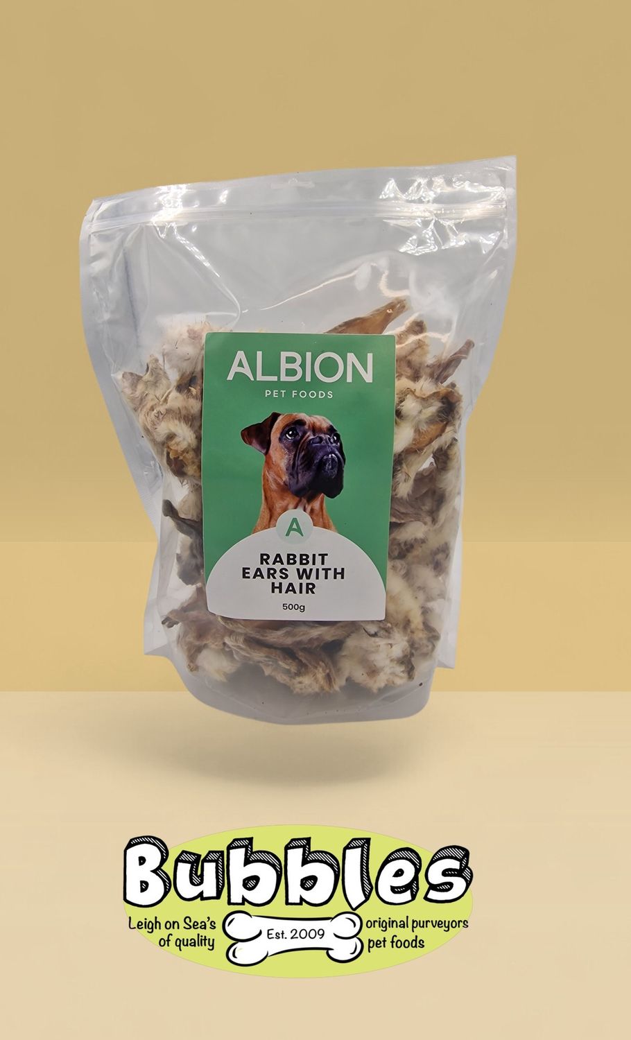 Albion Rabbit Ears with Hair (500g)