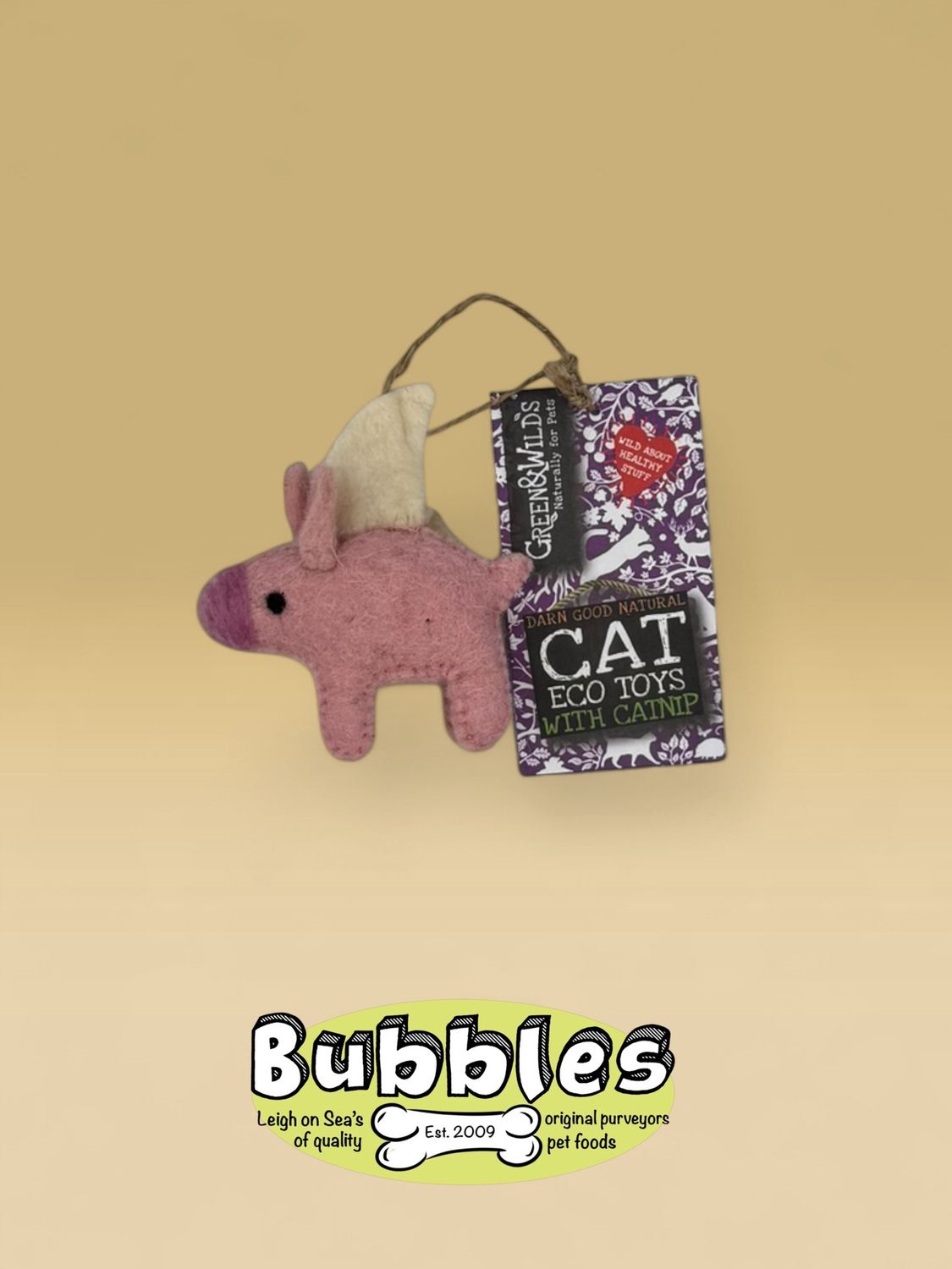 Green &amp; Wilds Piggie Sue Cat Toy (w/ Catnip)
