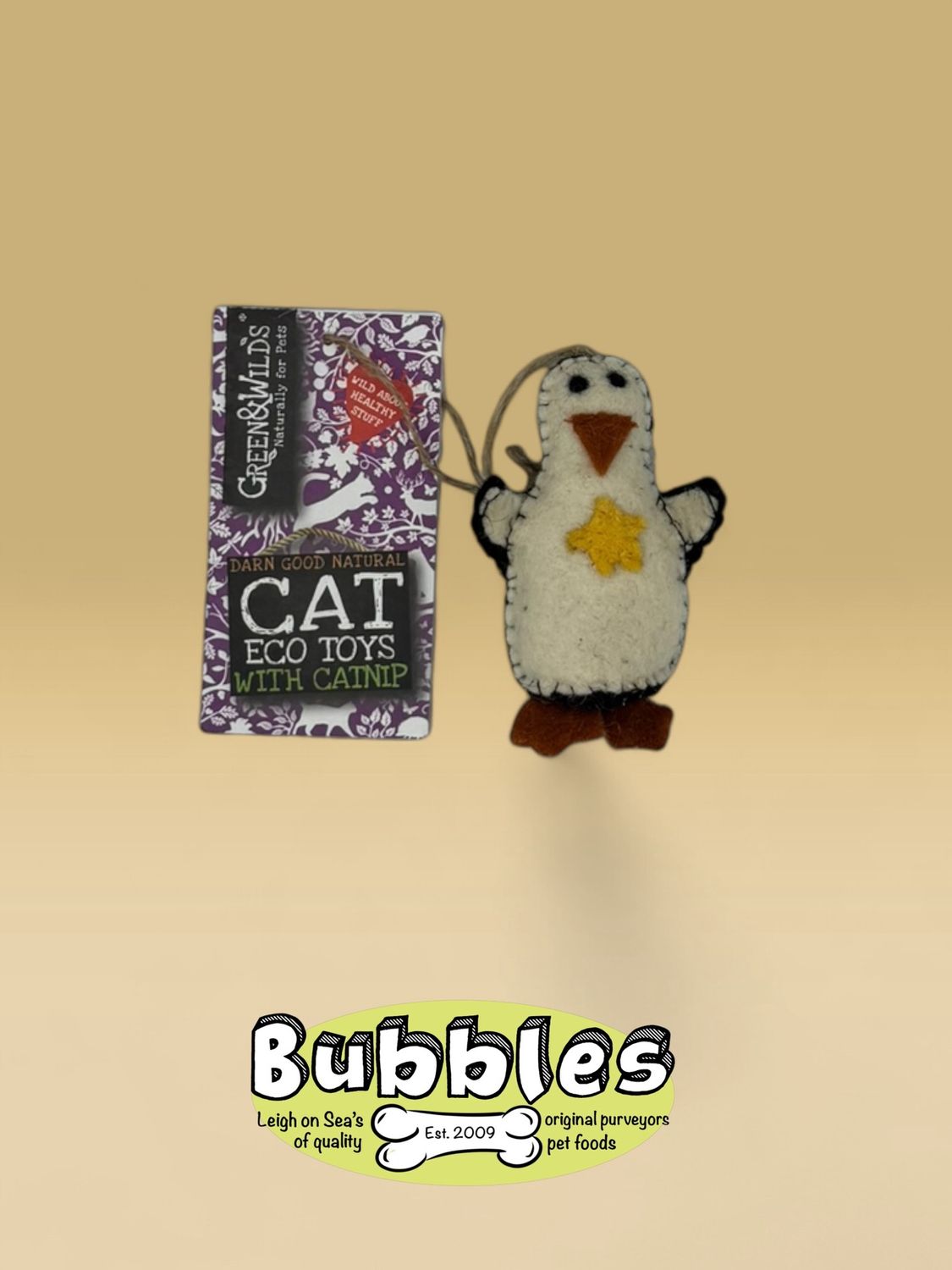 Green &amp; Wilds Penelope Penguin Cat Toy (w/ Catnip)