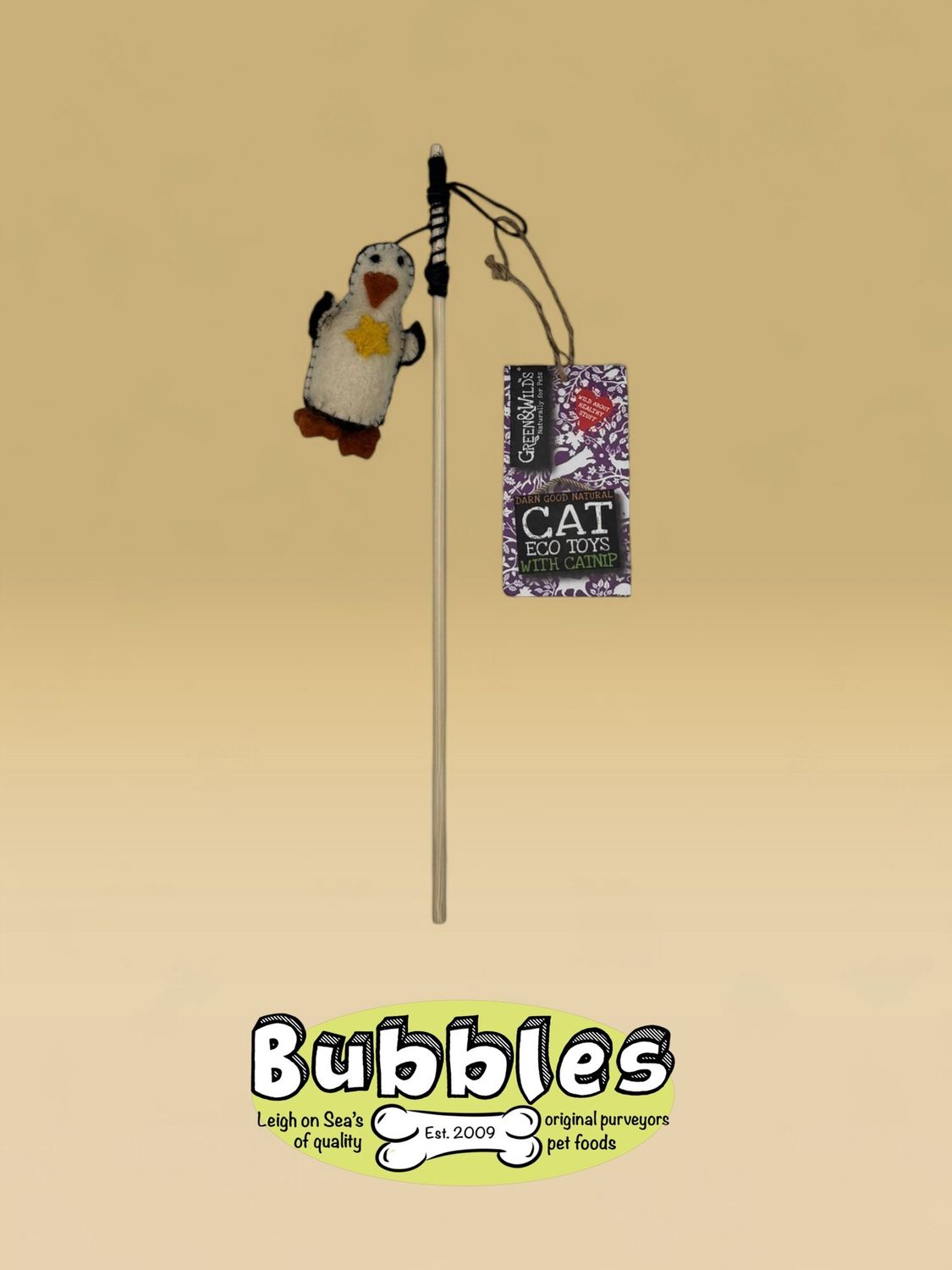 Green &amp; Wilds Penelope Penguin Teaser Toy (w/ Catnip)