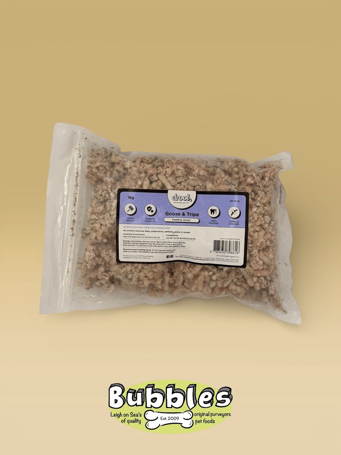 Drool Freeflow Goose &amp; Tripe (1kg)