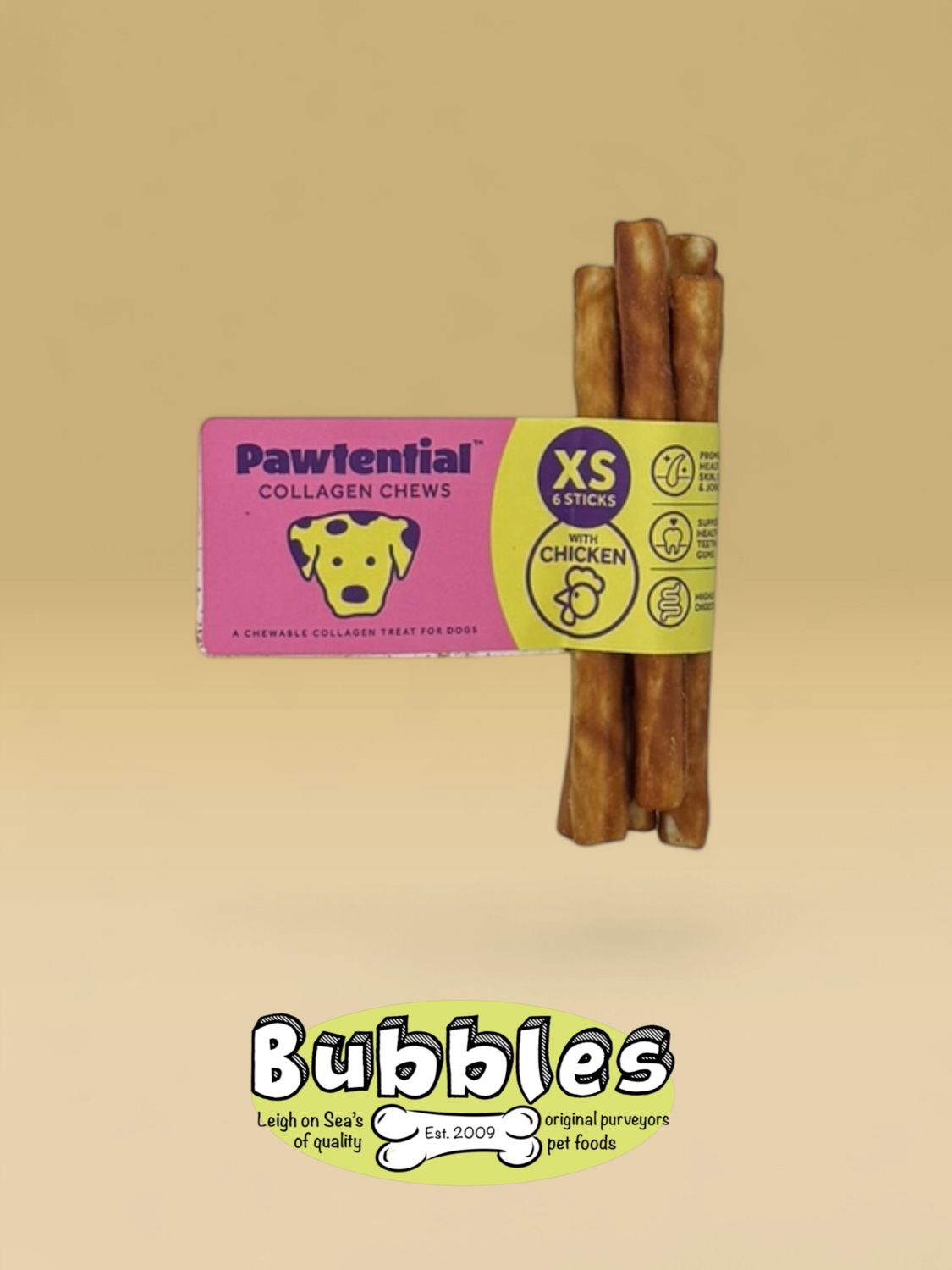 PawtentialCollagen Chew Chicken Flavour (Extra Small - 6 Sticks)