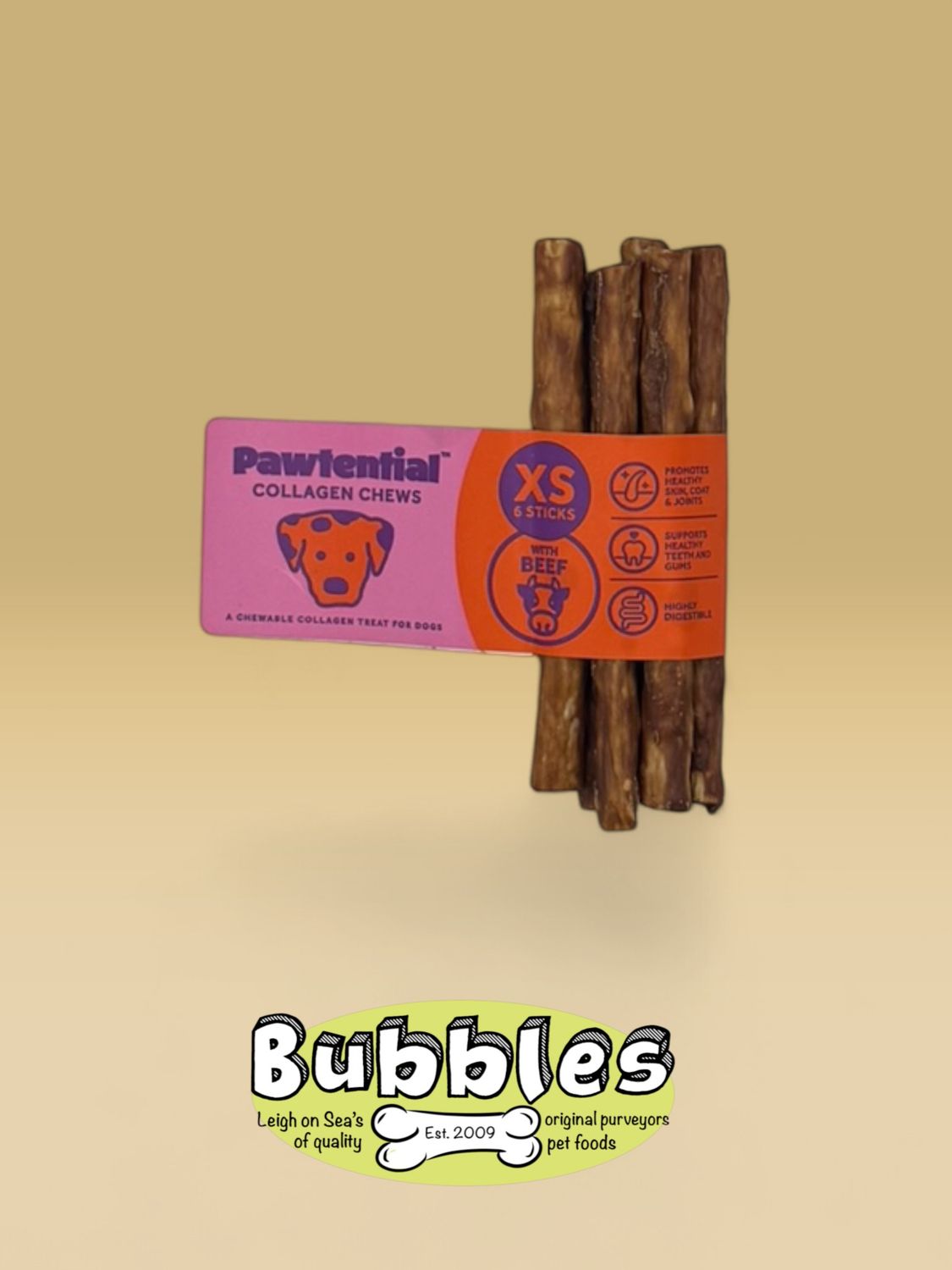 Pawtential Collagen Chew Beef Flavour (Extra Small - 6 Sticks)