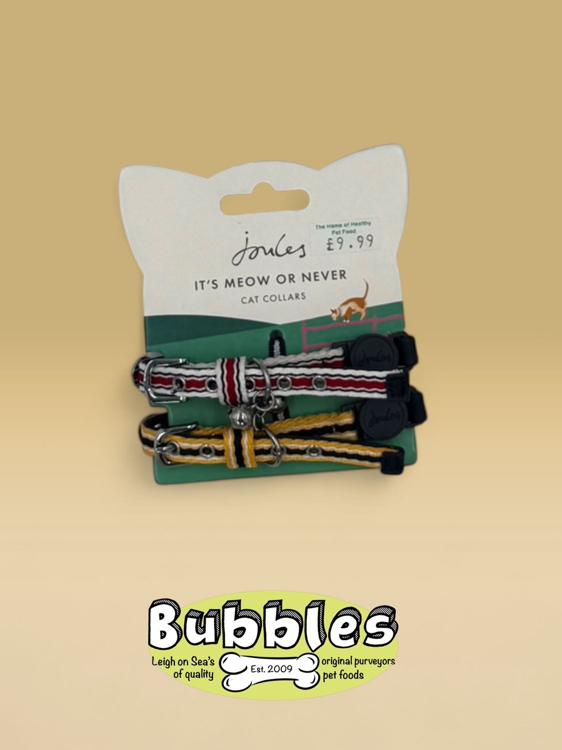 Joules Meow or Never Cat Collar Set (2pc)