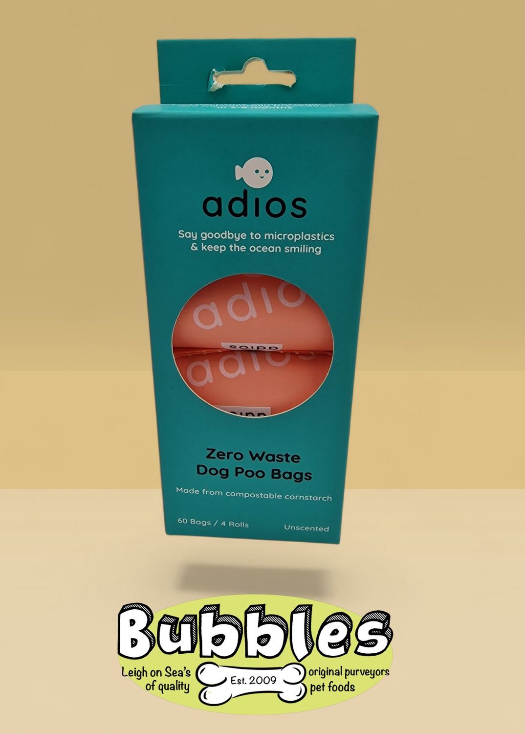 Adios Poop Bags Non Handled Pink Rolls (4x15)