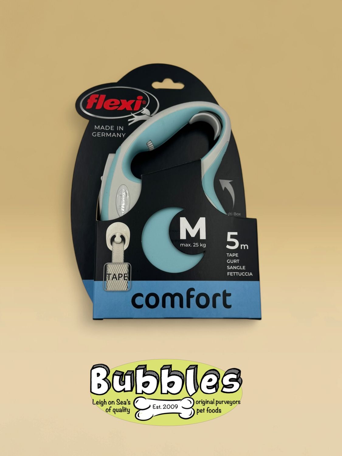 Flexi Comfort Tape Lead (M) (Light Blue)