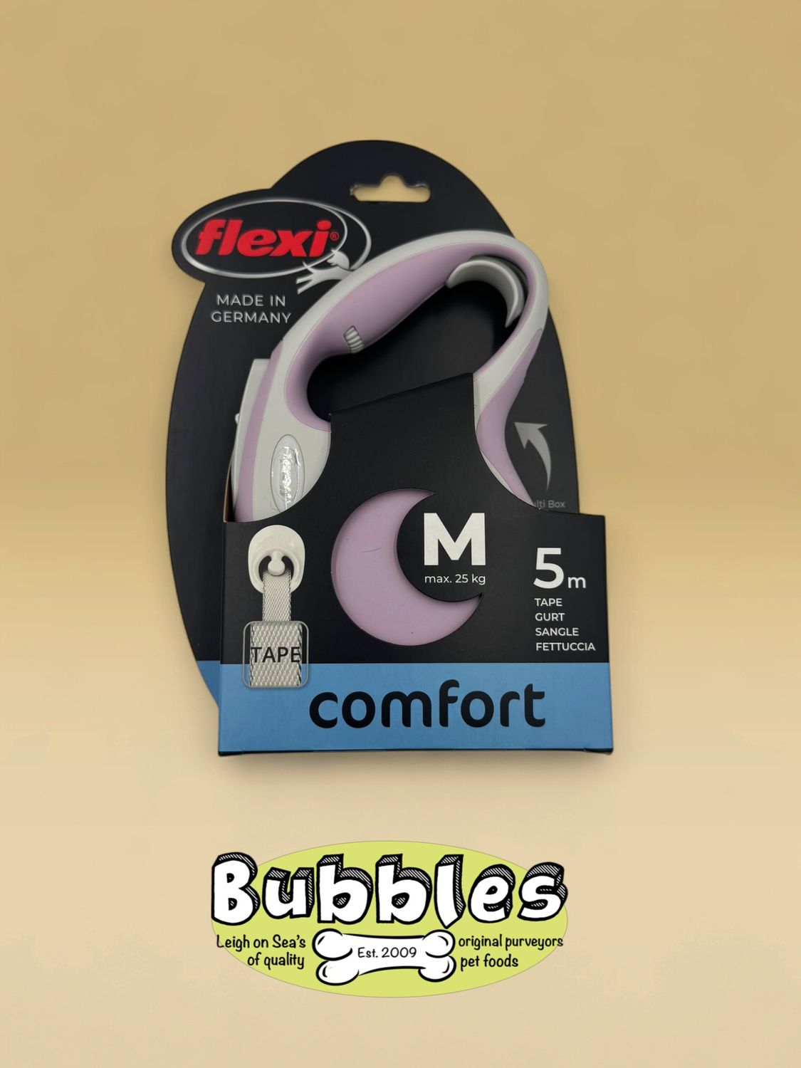 Flexi Comfort Tape Lead (M) (Rose)