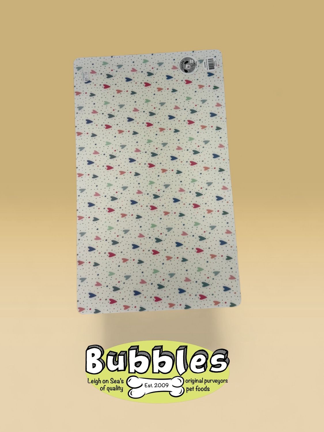 Heart Print Pet Placemat