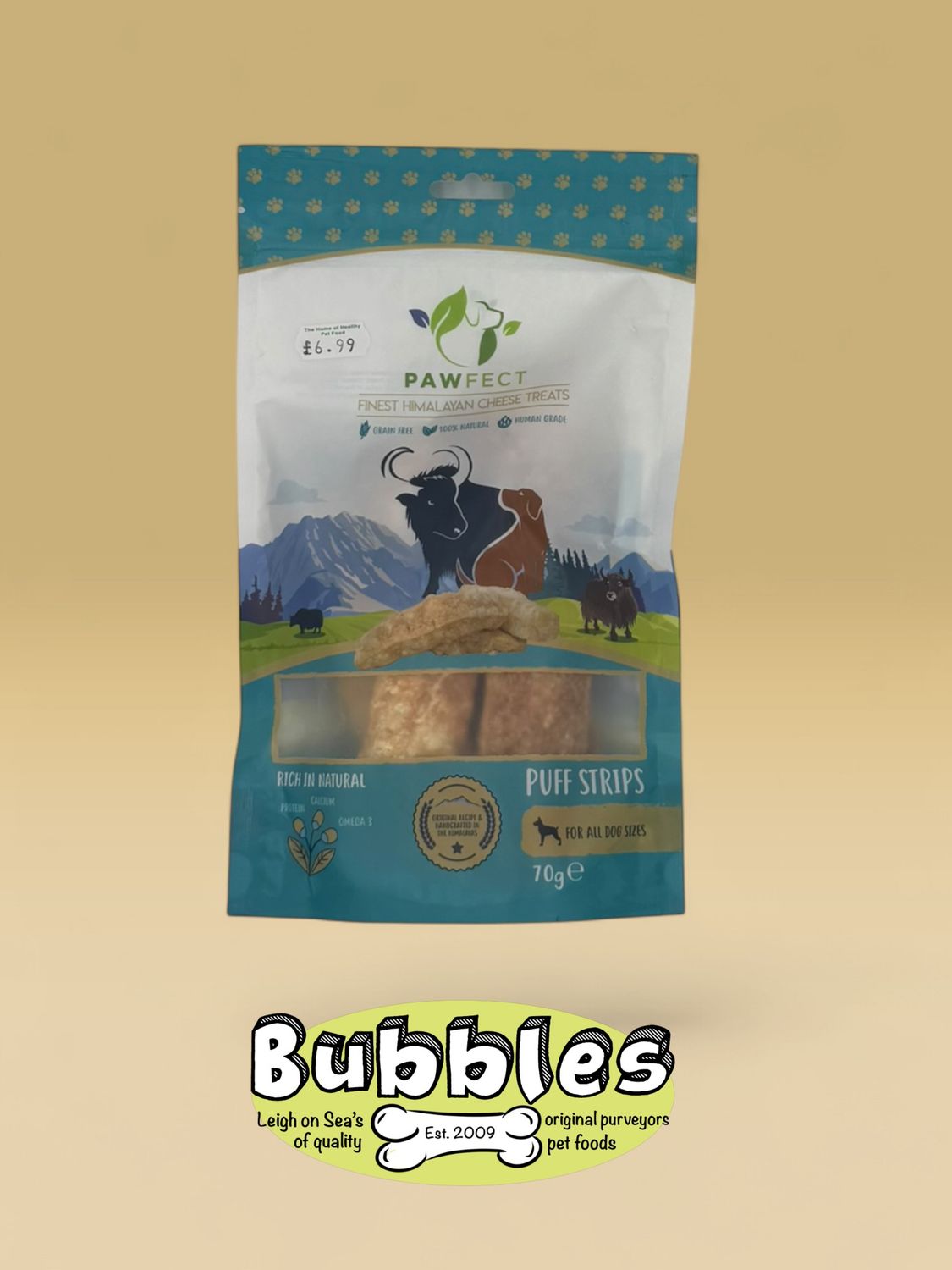Pawfect Himalayan Cheese Puff Strips (70g)
