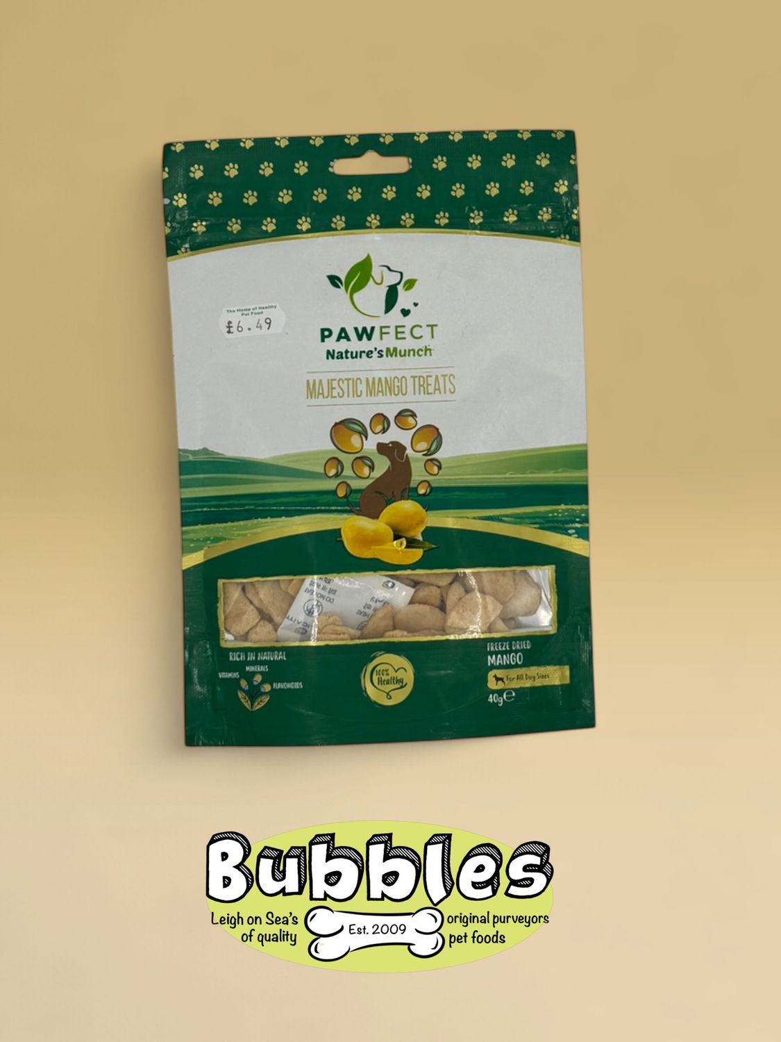 Pawfect Nature's Munch Freeze-Dried Majestic Mango Treats (40g)
