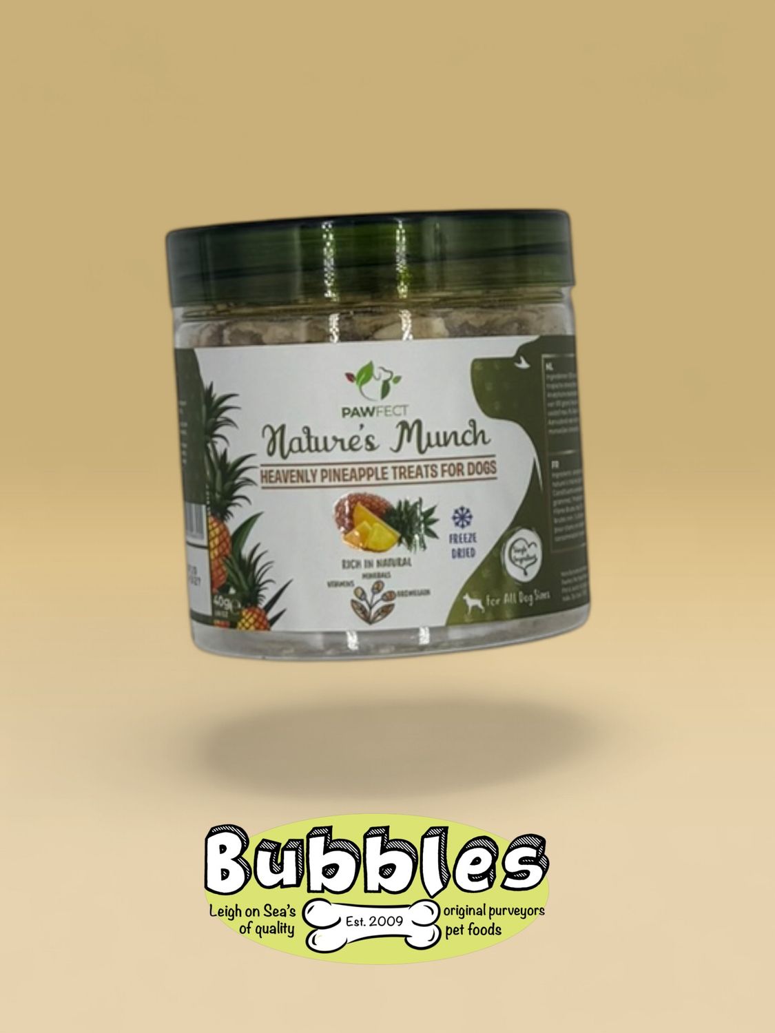 Pawfect Nature's Munch Freeze Dried Heavenly Pineapple Treats (40g)
