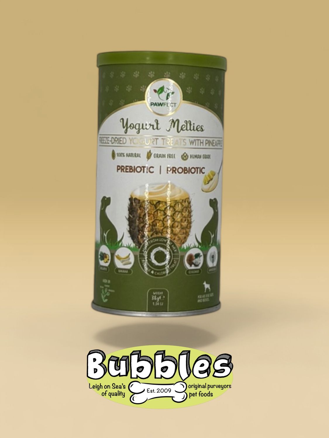 Pawfect Yoghurt Melties Freeze Dried Treats with Pineapple (38g)