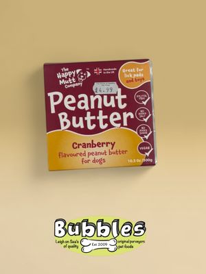 Happy Mutt Peanut Butter Pot (Cranberry) (300g)