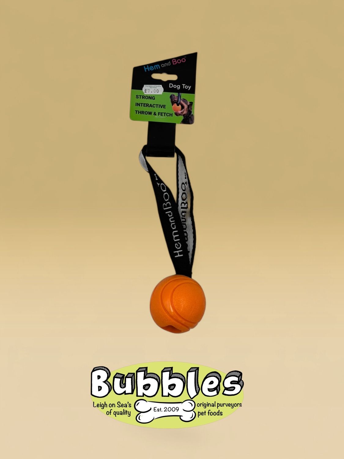 Hemm and Boo TPR Ball with Webbing Handle