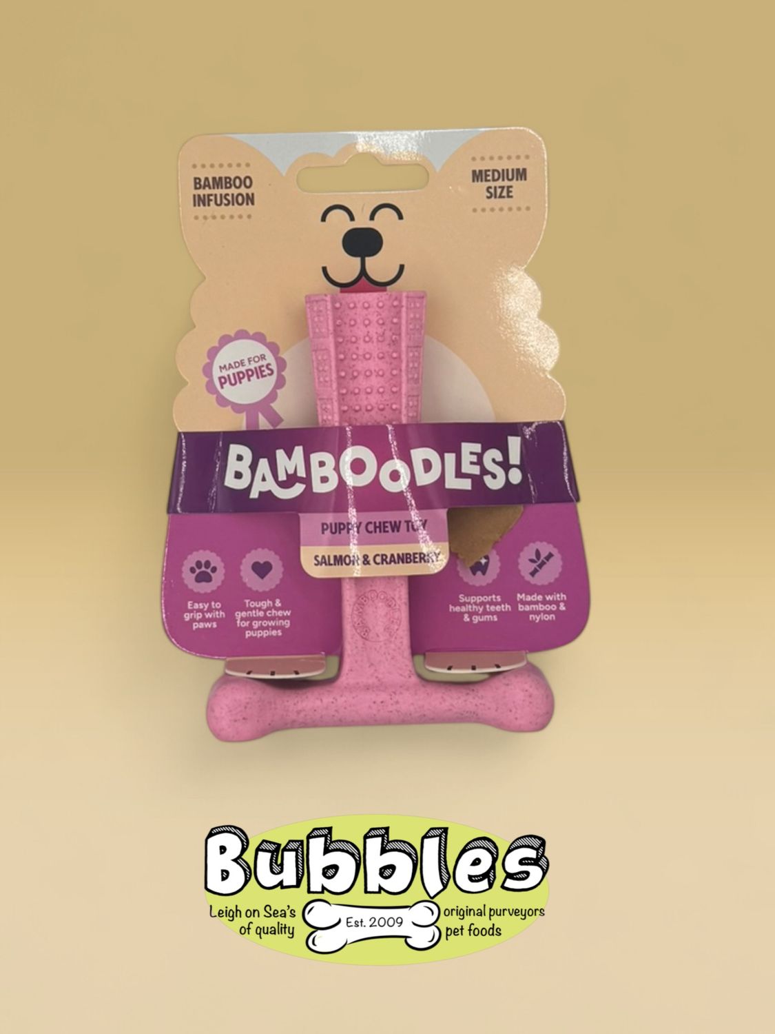 Bamboodles Puppy Salmon and Cranberry (Medium)