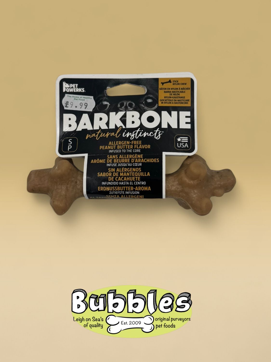 Pet Qwerks Stick BarkBone Peanut Butter (Small)