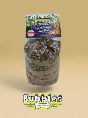 Natural Nibbles Timothy Hay Roll for Small Animals - Cornflower (100g)