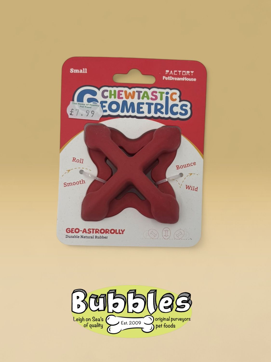 Pet Dream House Geo-AstroRolly Red Sensory Enrichment Toy
