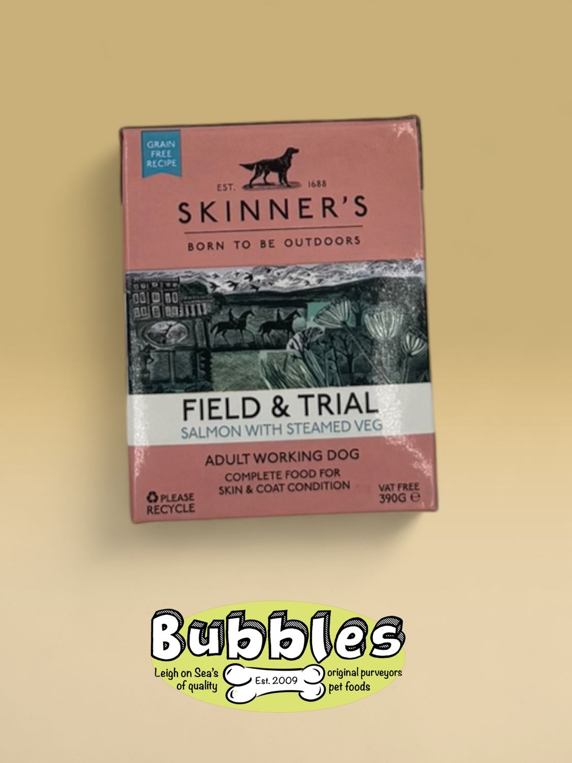 Skinner's Field &amp; Trial Salmon and Steamed Veg (390g)